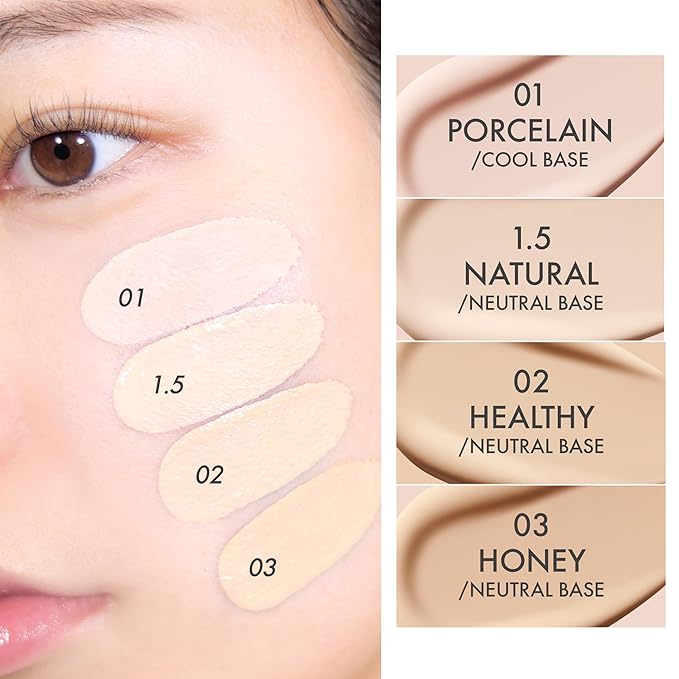 Amuse SEOUL Ceramic Skin Perfector Cushion Foundation Refill 03 HONEY | Long-lasting, Lightweight, Semi-matte, Flawless Coverage, Hypoallergenic, Korean Beauty, Vegan, Refill (15g / 0.52 oz.)