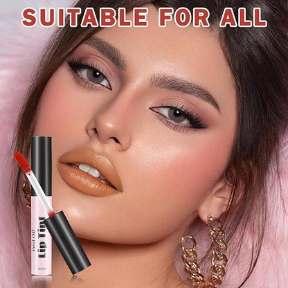 Lip Stain Tint Peel Off Lip Tint Stain,Peel Off Tattoo Tinted Lip Stain Long Lasting Waterproof Matte Liquid Lipstick Lip Gloss Makeup Gift - 01