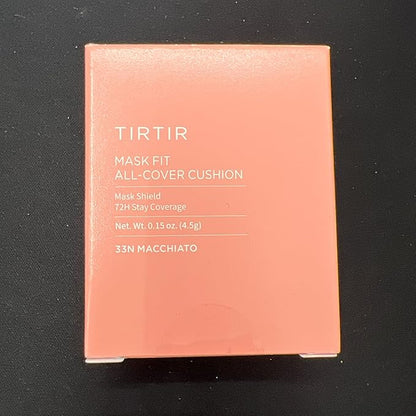 [*Mini Size*] TIRTIR All Cover Pink Cushion | Korean Cushion Foundation, (#33N Macchiato, 0.15 Fl Oz)