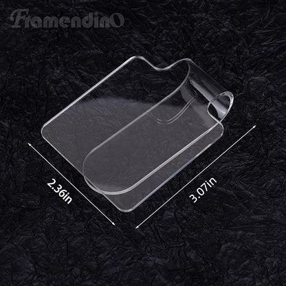 Framendino, 2 Pieces Makeup Palette Acrylic Hand-held Mixing Tray for Foundation, Eyeshadow, Powders, Cosmetics and Nail Art Manicure