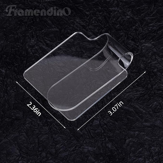 Framendino, 2 Pieces Makeup Palette Acrylic Hand-held Mixing Tray for Foundation, Eyeshadow, Powders, Cosmetics and Nail Art Manicure