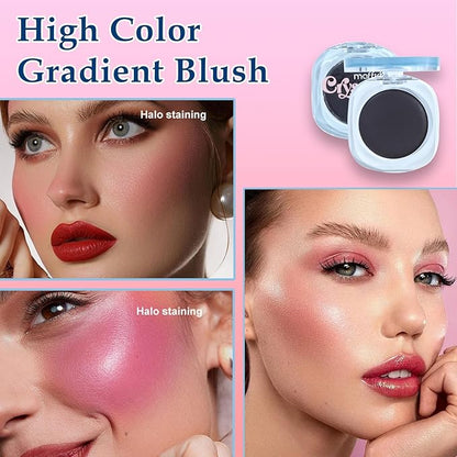 Black Cream Blush,Color Changing Blush for Cheeks and Lips Tint Magic Black PH Temperature Changing Face Tint Stain Blush Blendable Dewy & Natural Finish for All Skin Tones (02# Black)
