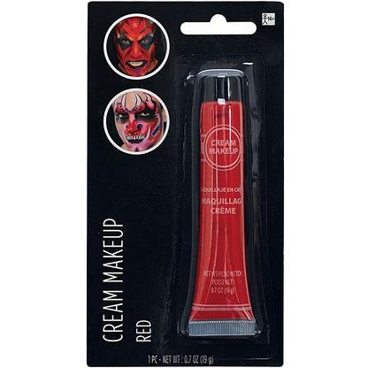 Red Cream Makeup Tube - 0.7 oz. (Pack of 1) - Vibrant Color & Pigmented Perfect for Festive & Creative Looks