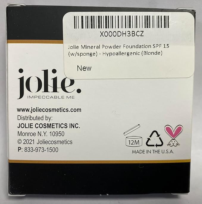 Jolie Mineral Powder Foundation SPF 15 (w/sponge) - Hypoallergenic (Blonde)