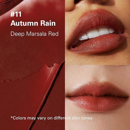 Melixir Vegan Lip Butter #11 Autumn Rain(Tinted) (+11 more colors), Bee Free, Petrolatum Free, Deep Nourishing Plant-Based Vegan Chapstick, Lip Balm for Dry, Cracked and Chapped Lips