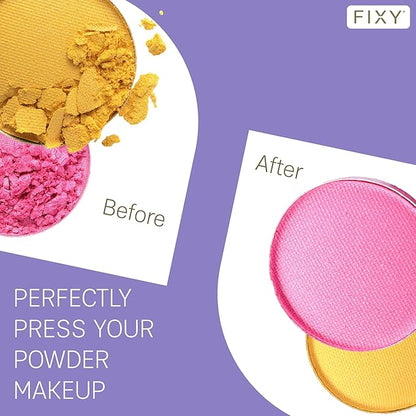 FIXY Ultimate Makeup Refill Kit: Includes 30 Round Empty Magnetic Pans & a Powder Binder Spray | Repurpose your Eyeshadow, Blush, Bronzer, Highlighter & More | Vegan & Cruelty-Free