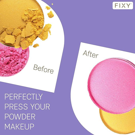 FIXY Ultimate Makeup Refill Kit: Includes 30 Round Empty Magnetic Pans & a Powder Binder Spray | Repurpose your Eyeshadow, Blush, Bronzer, Highlighter & More | Vegan & Cruelty-Free