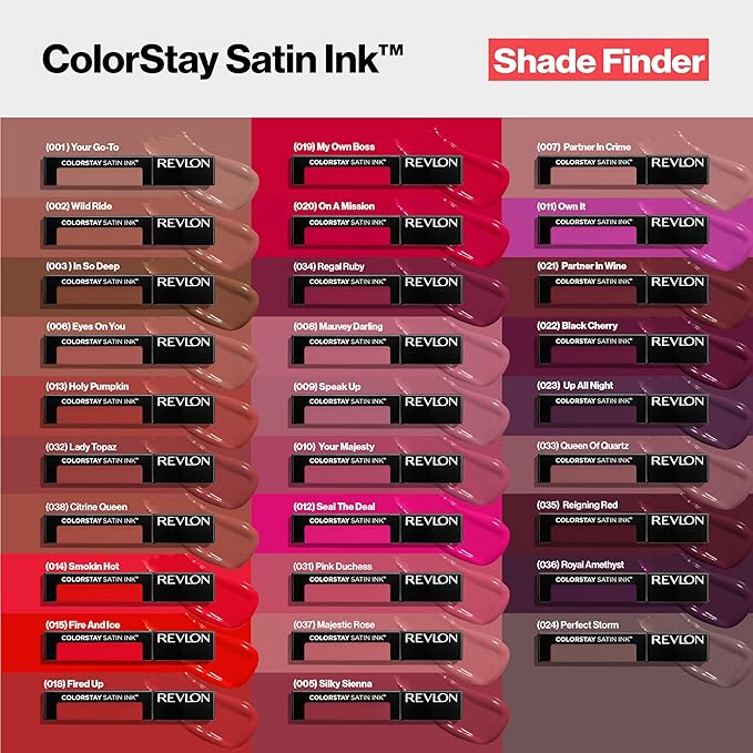 Revlon ColorStay Satin Ink Liquid Lipstick, Longwear Rich Lip Colors, Formulated with Black Currant Seed Oil, 011 Own It, 0.17 fl oz