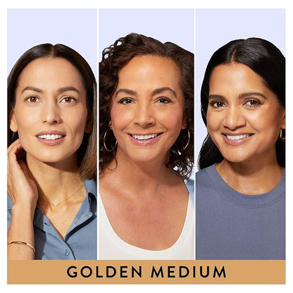 LAURA GELLER NEW YORK Effortless Essentials Kits Cream Finish 4pc Baked Balance-n-Brighten Foundation, Golden Medium+Spackle Makeup Primer, Hydrate+Modern Classic Cream Lipstick, Pink Passion+Kabuki