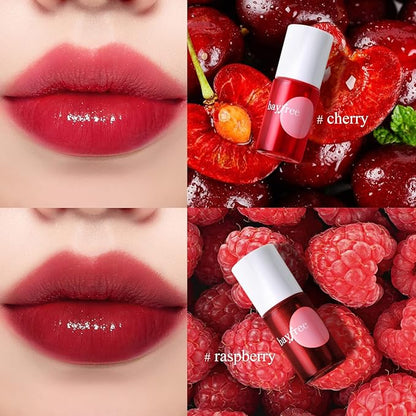 Lip Tint Stain Set Long Lasting Waterproof, Lightweight, Non-sticky, Transfer-Proof & Hydrating Tinted Lip Balm, Natural Gloss Finish, Lightweight