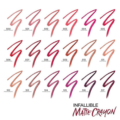 L’Oréal Paris Infallible Matte Lip Crayon, Chocolate Delight (Packaging May Vary)