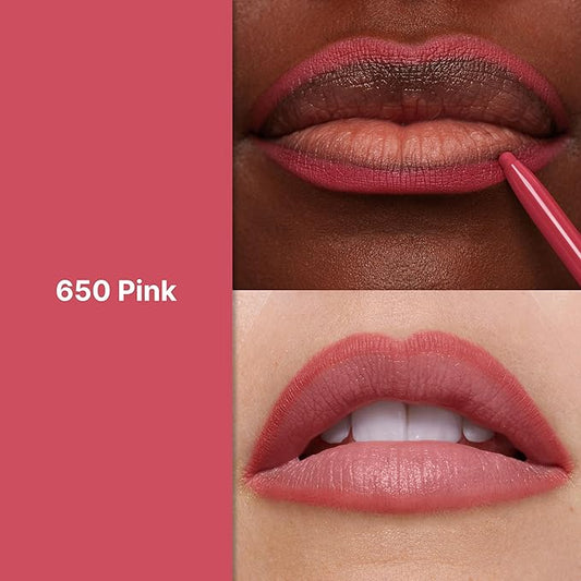 Revlon Colorstay Lip Liner with Built-In Sharpener, Valentine's Day Makeup Gifts for Women, Longwear Rich Colors, Smooth Application, 650 Pink, 0.01 oz