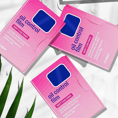 3 Packs Oil Blotting Sheets for Face (150 Sheets) - Oil Absorbing Blotting Papers for Oily Skin, Makeup-Friendly & Portable Oil Wipes