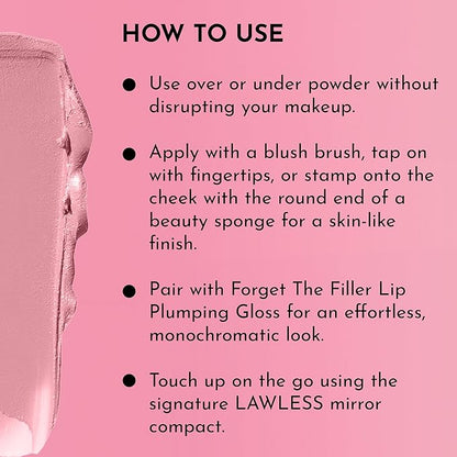 Women's Pinch My Cheeks Soft-Blur Cream Blush, Rosebud, Pink, 0.18 Ounce