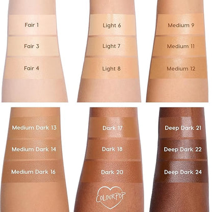 ColourPop Pretty Fresh Tinted Foundation Stick - Balm to Cream Foundation with Light to Medium Coverage - Infused with Hydrating Hyaluronic Acid, Peptides & Niacinamide - Light 7 (0.29 oz)