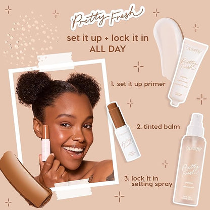 ColourPop Pretty Fresh Tinted Foundation Stick - Balm to Cream Foundation with Light to Medium Coverage - Infused with Hydrating Hyaluronic Acid, Peptides & Niacinamide - Light 7 (0.29 oz)