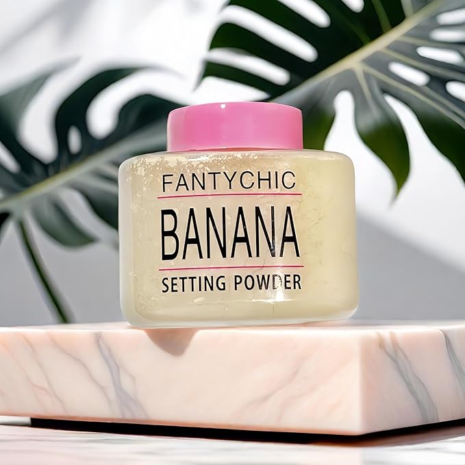 Soft Focus HD Loose Powder ，Lightweight, Long-Lasting Makeup for a Flawless Look ，Face Powder Makeup & Setting Powder，Banana Setting Power (Light, 1.48OZ)
