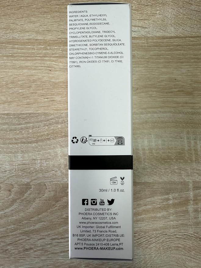 Phoera Foundation,Full Coverage Foundation,Hilareco Concealer Foundation Flawless 30ml Natural Matte Oil Control Concealer Facial Blemish for Women Girls (2 PCS 107 Hone)