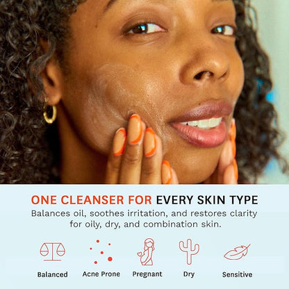 Fig.1 Hydrating Oil Cleanser for Face – Micellar Makeup Remover with Grapeseed & Squalane, Deep Cleansing Oil-Based Formula, Non-Stripping & Refillable, 3.4 oz