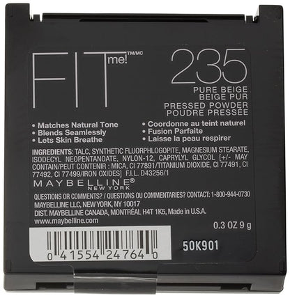 Maybelline New York Fit Me! Powder, 235 Pure Beige, 0.3 Ounce