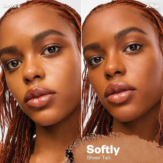 Kosas Cloud Set Face Setting Powder - Smoothing Shine Control, Soft, Sheer Translucent Makeup Finish, Portable & Long-Lasting Loose Pressed Baking Powder - Softly (Sheer Tan)