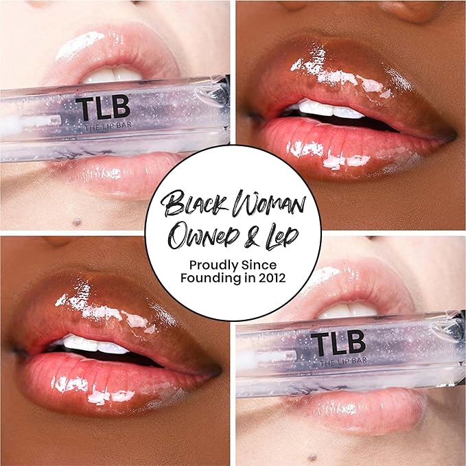 The Lip Bar Vegan Non-Sticky Lip Gloss, with Hydrating Shea Butter for a Lightweight, High Shine Finish, Minimalist - Clear, 8 pack