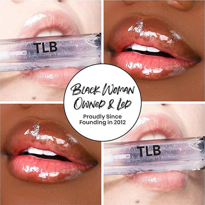 The Lip Bar Vegan Non-Sticky Lip Gloss, with Hydrating Shea Butter for a Lightweight, High Shine Finish, Minimalist - Clear, 8 pack