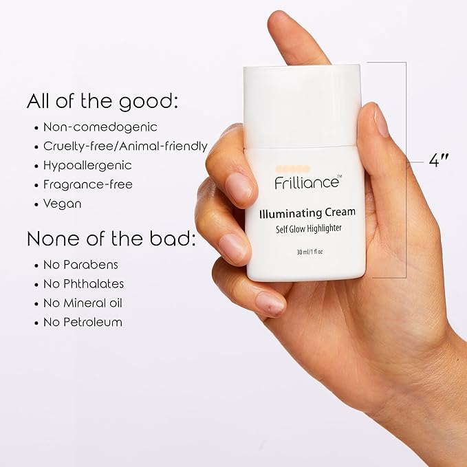 Frilliance Cheek Duo, Sheer Rosy Glow Highlighter Tint, Cruelty Free Hypoallergenic for Teens of All Skin Types
