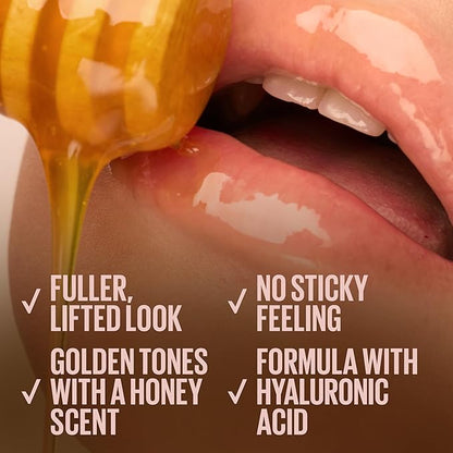 Maybelline Lifter Gloss, Hydrating Honey'd Lip Gloss with Hyaluronic Acid, High Shine for Plumper Looking Lips, Toffee, 1 Count