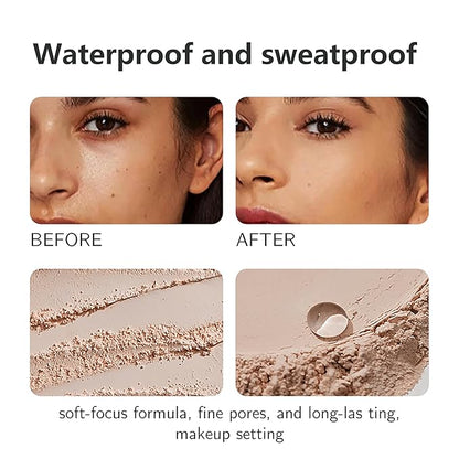 POWDER FOUNDATION soft-focus formula, fine pores, and long-las ting, makeup setting (C, ONE SIZE)