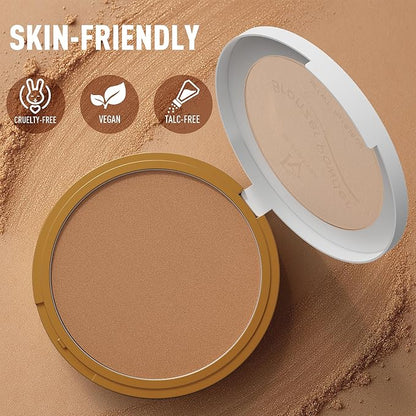FV Bronzer Powder, Long Lasting Talc-Free Smooth Bronzing Powder, Buildable with Natural Glow Matte Finish, Contour Cheeks, Waterproof Bronzers for Medium Skin Tones (Deep Bronzer, 0.28 oz)