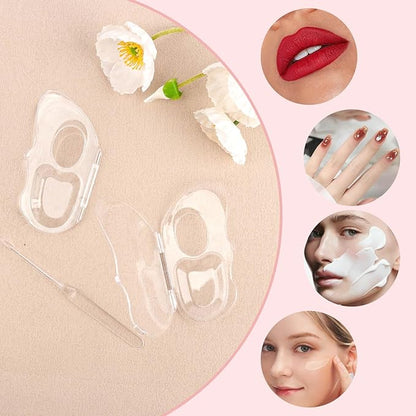 Professional Makeup Mixing Palette Butterfly Foundation Palette, Acrylic Palette Art Nail Palette Pigment Transparent Makeup Palette with Spatula Makeup Nail Art Palette (Clear 1 Pack)