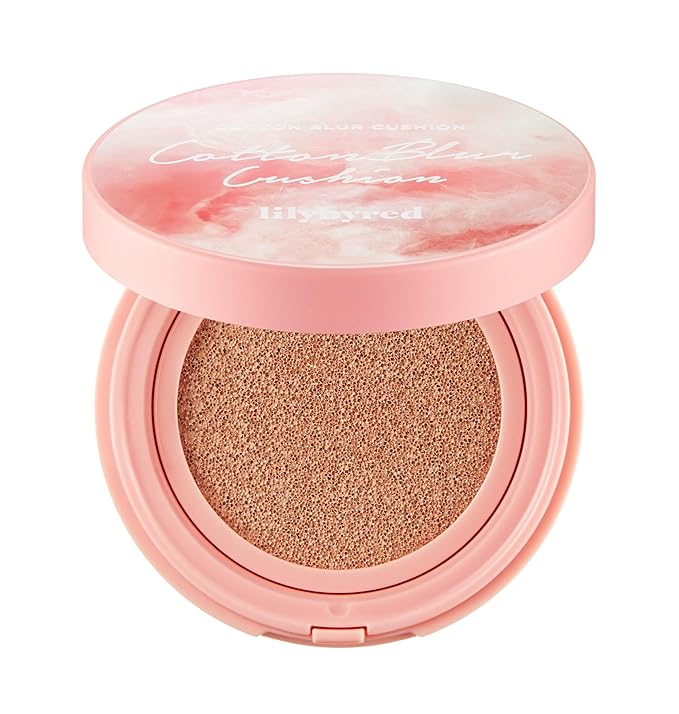 Lilybyred Cotton Blur Cushion SPF50+PA+++ - Skin Cover, Long-Lasting, Powdery Finish for a Flawless Look (23 Natural Cotton)