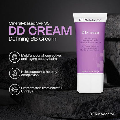 DERMAdoctor DD Cream Dermatologically Defining BB Cream Broad Spectrum SPF 30, 1.3 Fl Oz