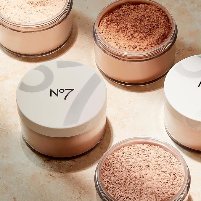 No7 Flawless Finish Loose Powder - Fair - Loose Finishing Powder - Makeup Setting Powder with Matte Finish for All Skin Tones - All Skin Types Including Oily Skin (0.71 oz)