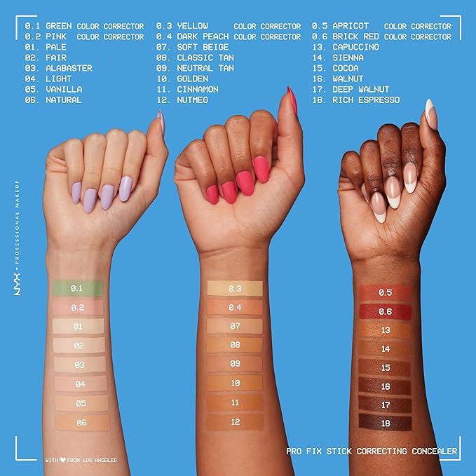 NYX PROFESSIONAL MAKEUP Pro Fix Stick Correcting Concealer, Buildable Medium Coverage Concealer Stick - Light