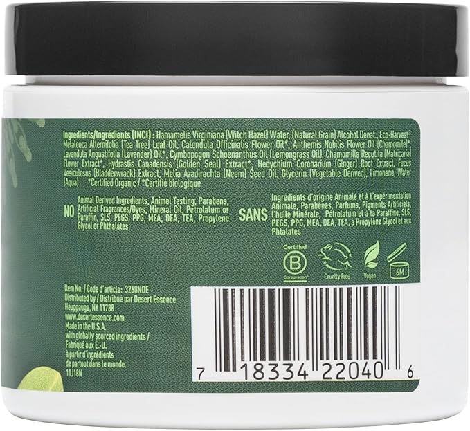 Desert Essence Natural Tea Tree Oil Facial Cleansing Pads - 50 Count - Pack of 3 - Face Cleanser - Soothes & Calms Skin - Makeup Remover Pads - Removes Oil & Dirt - Great for Travel - Essential Oils