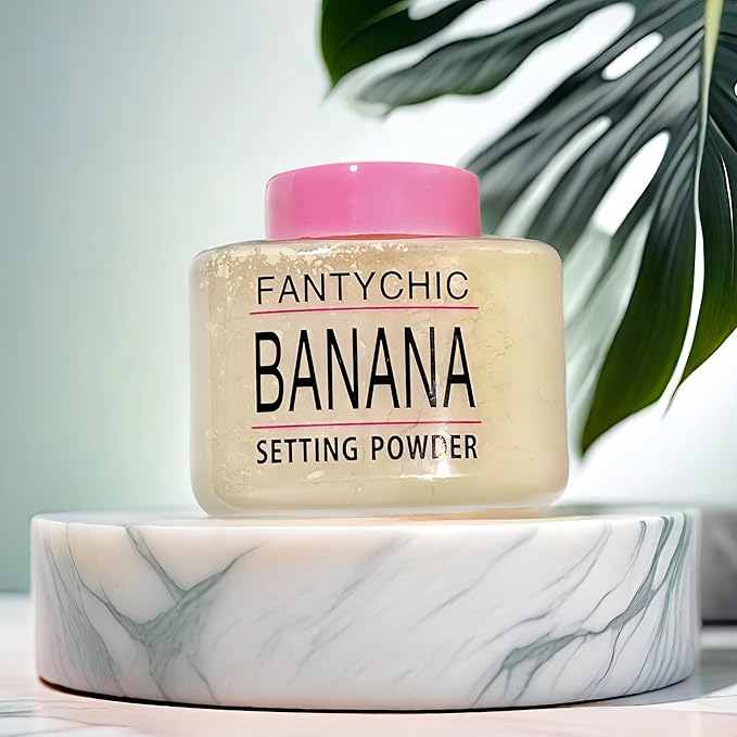 Soft Focus HD Loose Powder ，Lightweight, Long-Lasting Makeup for a Flawless Look ，Face Powder Makeup & Setting Powder，Banana Setting Power (Light, 1.48OZ)