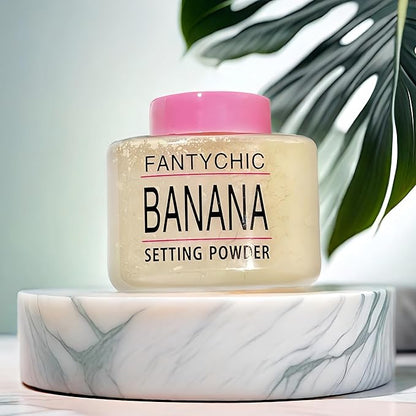 Soft Focus HD Loose Powder ，Lightweight, Long-Lasting Makeup for a Flawless Look ，Face Powder Makeup & Setting Powder，Banana Setting Power (Light, 1.48OZ)