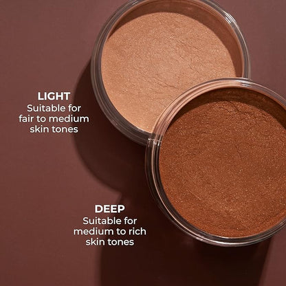 COVER FX Illuminating Setting Powder Duo - Deep- Lightweight Finishing Powder - Sets Makeup All-Day