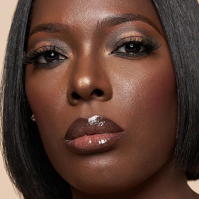 The Lip Bar Vegan Non-Sticky Lip Gloss, with Hydrating Shea Butter for a Lightweight, High Shine Finish, Flyy Girl - Rich Brown