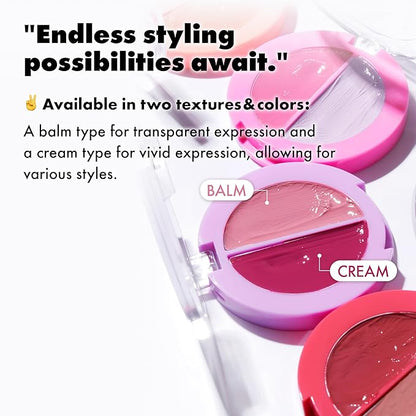 Amuse SEOUL Lips and Cheeks Healthy Balm 05 FIG BALM | Moisturizing, Glossy, Creamy Texture, Lightweight, Dewy Finish, Natural-looking Color, K Beauty Makeup, Vegan (1.5g / 0.05 oz)