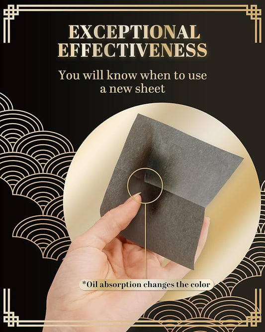 [KPOP Beauty] Makeup Oil Blotting Paper - DANABE Bamboo Charcoal Face Oil Blotting Sheets - Korean Skincare Oil Absorbing Sheets - Sweat Blotting Sheets for Face (4x3.6 in.100 Large Sheets)