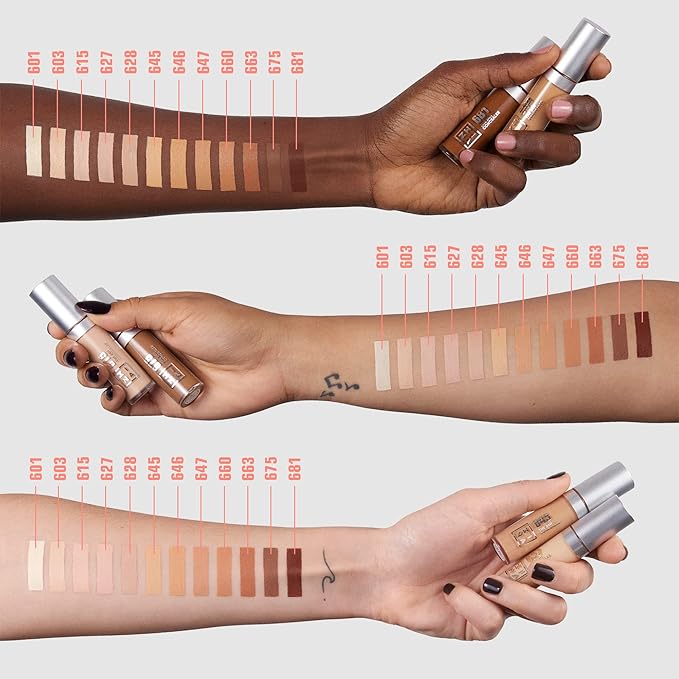 3INA The 24H Concealer 675 - Brightening, Color Correcting Concealer for a Natural, Poreless Finish - Lightweight, Buildable, Creamy Formula - Thick Applicator for a Smooth, Easy Blend - 0.15 oz