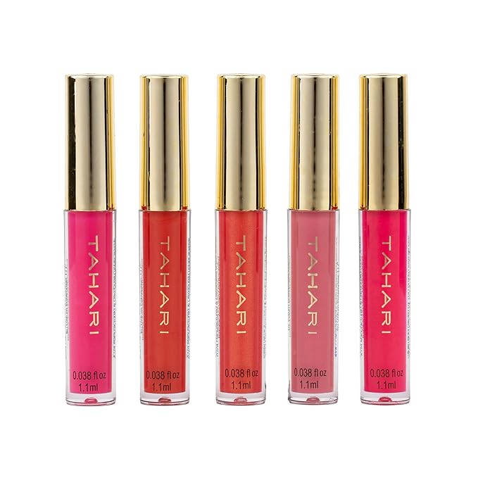 Tahari 15pc Lip Gloss Set – Lip Glosses for Women and Girls, Long-Lasting Color Lip Gloss Collection with Rich Varied Shades (Midnight Floral)