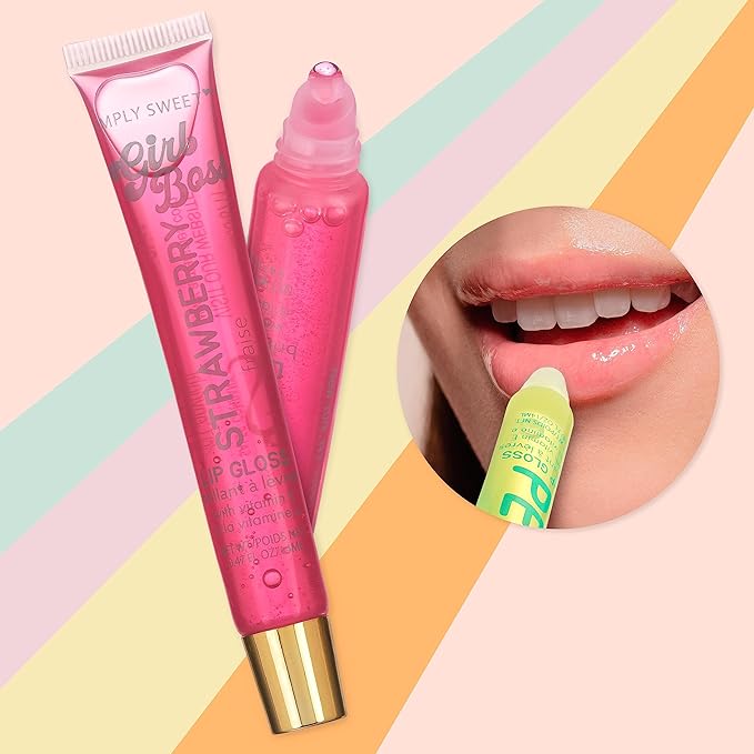 EXPRESSIONS 12pc Clear Lip Gloss Pack - Oils With Vitamin E and Essential Oils, Flavored Clear Tubes, Hydrating Glow Oil, Tinted Oil, Moisturizer