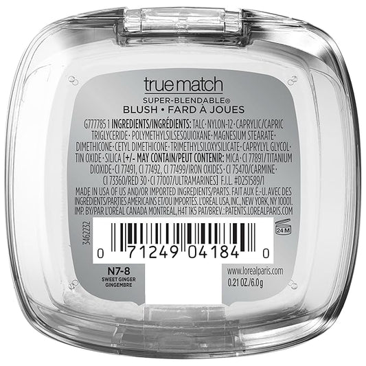 L'Oreal Paris True Match Super-Blendable Powder Blush, Sweet Ginger, 0.21 Oz (Packaging May Vary)