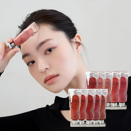 Objet Lip Stain (Unique Paint Tube Design) – Velvet Matte Tint, Long-Lasting Waterproof Lipstick, Hydrating Korean Makeup, Red & Rose Gloss, K-Beauty Tinted Lipstain (06 NOTABLE)
