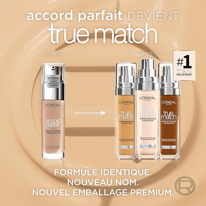 L'Oreal Paris New True Match Foundation 30ml - 5D/5W Golden Sand