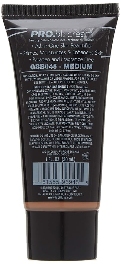 L.A. Girl HD PRO.BB Cream, Medium GBB945